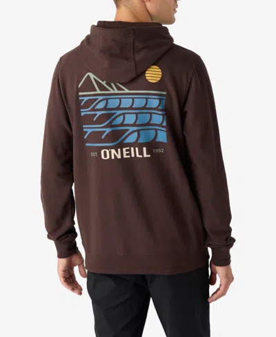 O'neill Men's Fifty Two Pullover Fleece Hoodie In Seal Brown 2