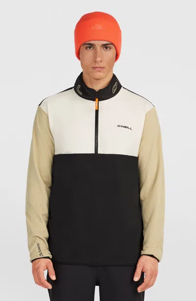 O'neill Men's Fwc Cruz Triple Polartec Half Zip Fleece In Brown