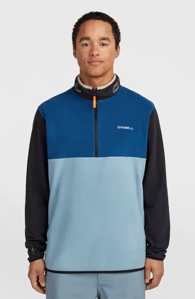 O'neill Men's Fwc Cruz Triple Polartec Half Zip Fleece In Blue