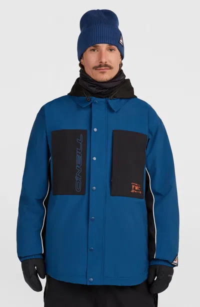 O'neill Men's Fwc Play Shacket Snow Jacket In Blue