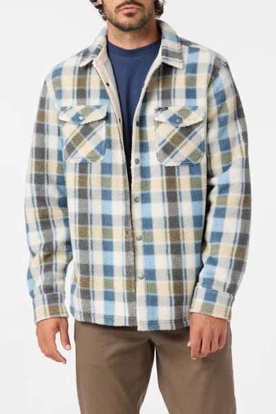 O'neill Men's Glacier Plaid Hi Pile Long Sleeve Shirt In Multi