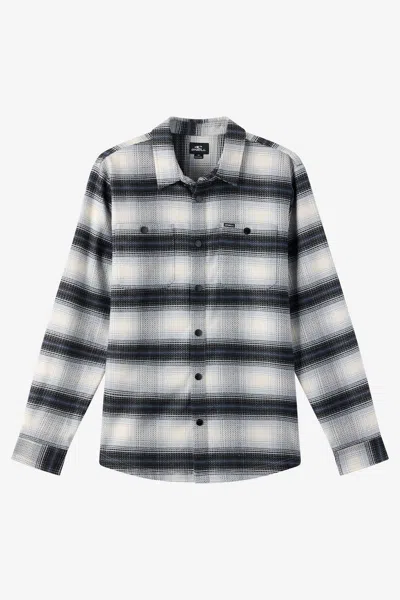 O'neill Men's Glacier Yarn Dye Flannel Long Sleeve Shirt In Gray