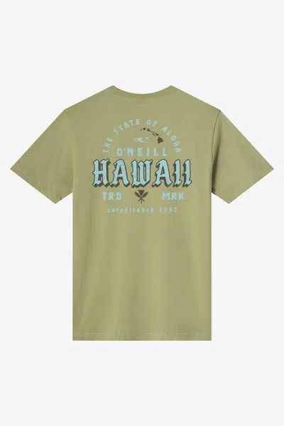 O'neill Men's Hawaii Arc Classic T-shirt In Green