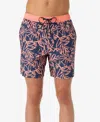 O'neill Men's Hermosa Elastic Waist Lined 17" Swim Shorts In New Navy