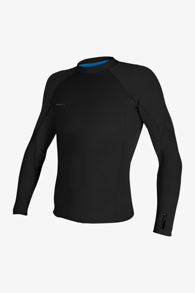 O'neill Men's Hyperfreak 1.5mm Long Sleeves Wetsuit Top In Black