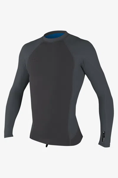 O'neill Men's Hyperfreak 1mm Neo-skins Long Sleeves Wetsuit Top In Gray