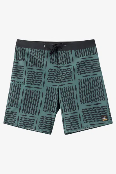 O'neill Men's Hyperfreak Heat Hawaii 20" Board Shorts In Hunter Green