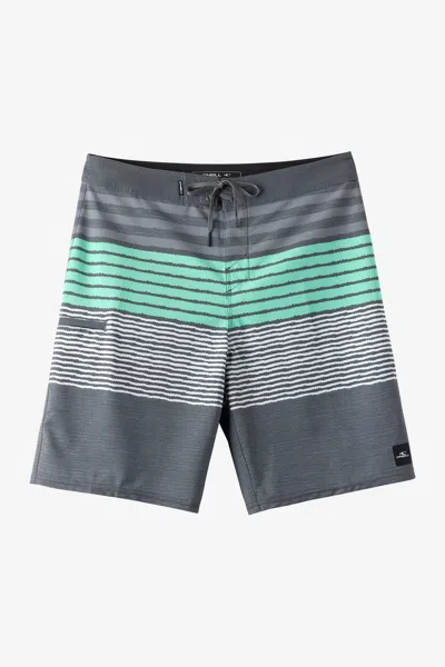 O'neill Men's Hyperfreak Heat Stripe 20" Board Shorts In Gray