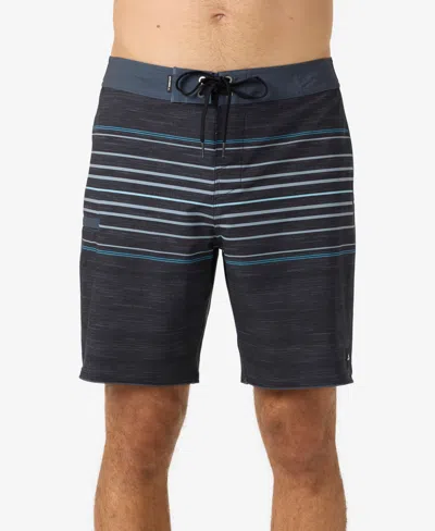 O'neill Men's Hyperfreak Heat Stripe Scallop Short In Black