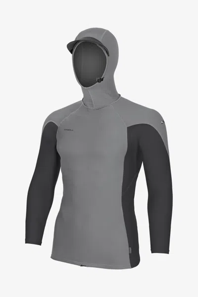 O'neill Men's Hyperfreak Skins O'zone Long Sleeves Rash Guard W/ Hood In Multi