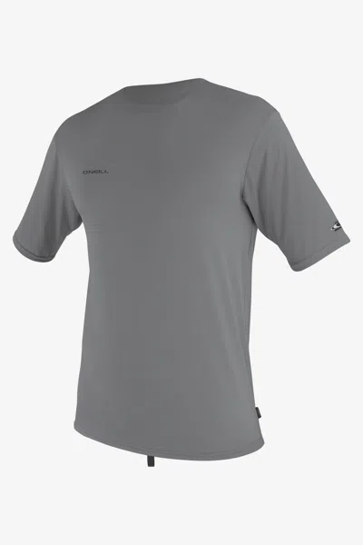 O'neill Men's Hyperfreak Skins Short Sleeves Sun Shirt In Smoke
