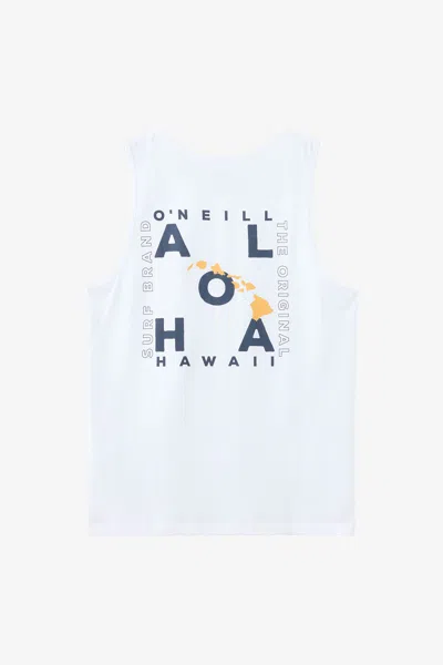O'neill Men's Layout Hawaii Tank Top In White