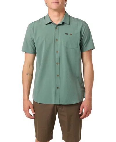 O'neill Men's Light Check Hybrid Standard Shirt In Green