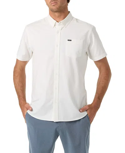 O'neill Men's Light Check Short-sleeve Button-up Classic-fit Shirt In White