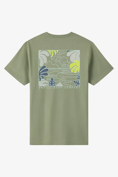 O'neill Men's Linescape Classic T-shirt In Green
