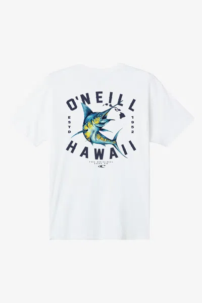 O'neill Men's Marlin Hawaii Classic T-shirt In White