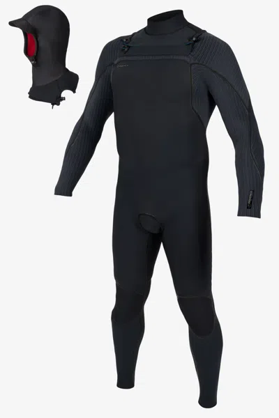 O'neill Men's Mutant Ii 4/3mm Chest Zip Full Wetsuit W/ Hood In Black
