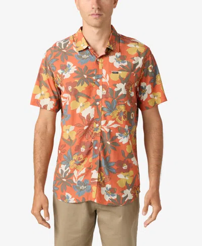 O'neill Men's Oasis Short Sleeve Standard Shirt In Ginger Spice