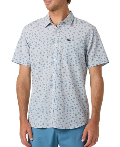 O'neill Men's Oasis Standard Short-sleeve Printed Woven Shirt In Blue