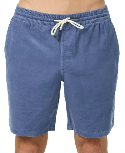 O'neill Men's Og Cord 18 Corduroy Regular-fit Elastic-waist Shorts, 8" Inseam In Nightshadow Blue