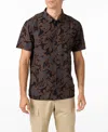 O'neill O'riginals Eco Print Standard Fit Short Sleeve Button-up Shirt In Multi