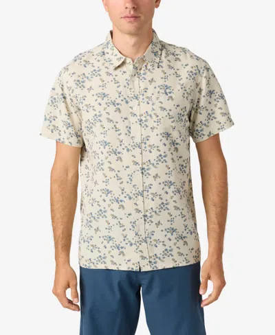 O'neill Men's Original Eco Print Standard Shirt In Light Khaki
