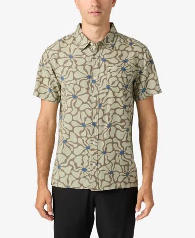 O'neill Men's Original Eco Print Standard Shirt In Seagrass