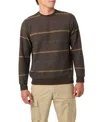 O'neill Nash Stripe Crewneck Sweatshirt In Brown