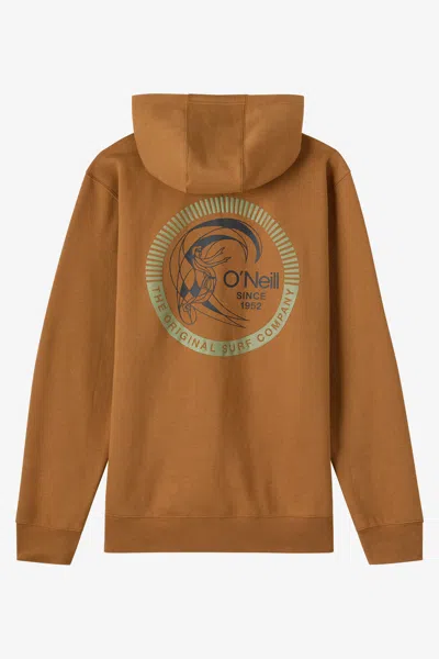 O'neill Men's O'riginals Camino Hooded Pullover Fleece Jacket In Brown