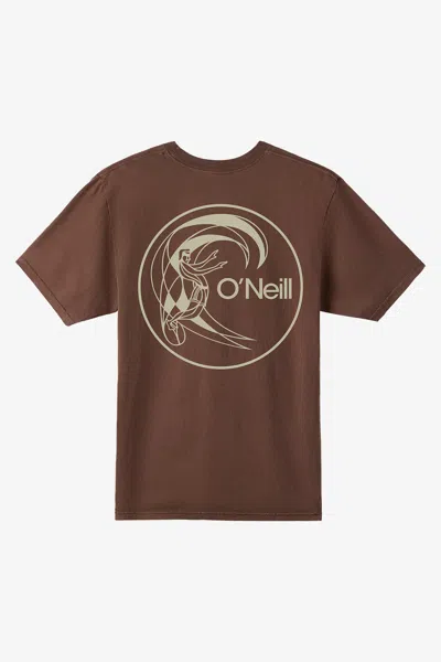 O'neill Men's O'riginals Circle Surfer Relaxed Fit T-shirt In Brown