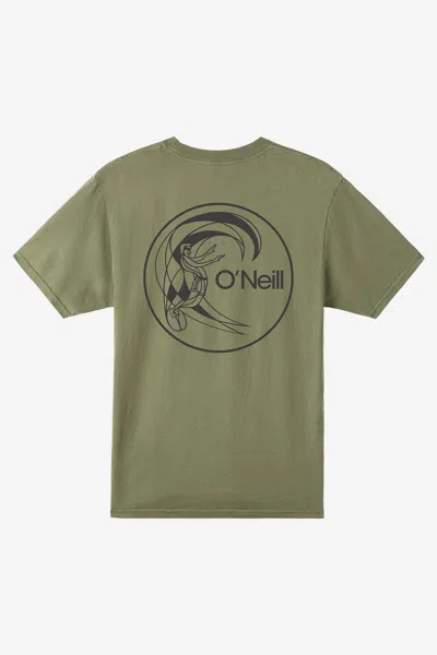 O'neill Men's O'riginals Circle Surfer Relaxed Fit T-shirt In Clover