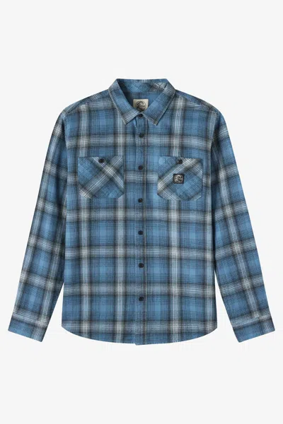 O'neill Men's O'riginals Clashed Flannel Standard Fit Long Sleeve Shirt In Blue