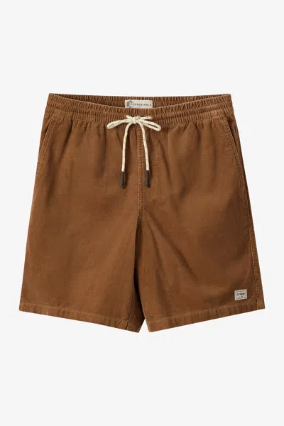 O'neill Men's O'riginals Cord Elastic Waist 18" Shorts In Brown