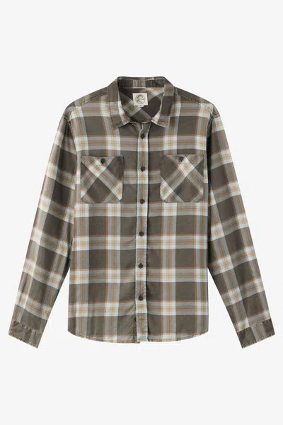 O'neill Men's O'riginals Printed Flannel Long Sleeve Shirt In Gray