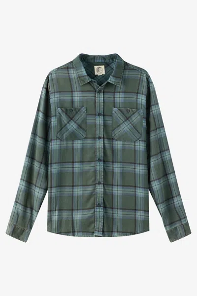 O'neill Men's O'riginals Printed Flannel Long Sleeve Shirt In Green