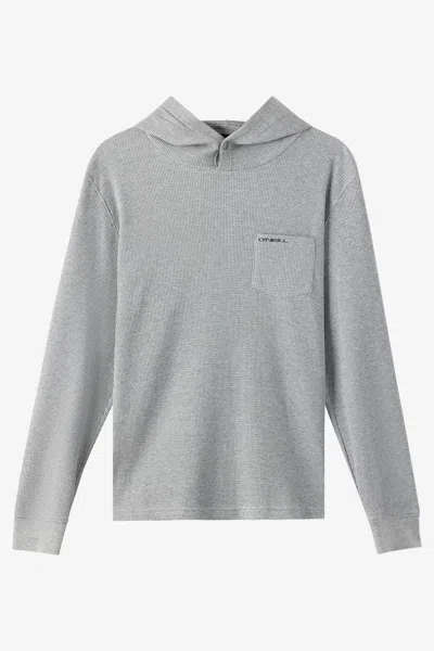 O'neill Men's Overland Hooded Thermal Long Sleeve Pullover In Gray