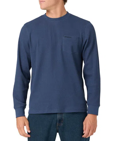 O'neill Men's Overland Thermal Waffle-knit Long-sleeve Crewneck Shirt In Navy