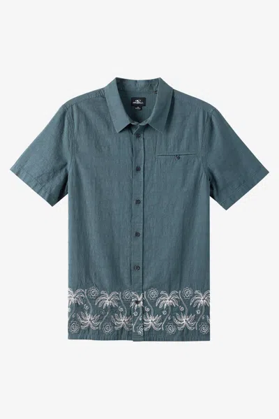 O'neill Men's Palm Banded Woven Shirt In Green