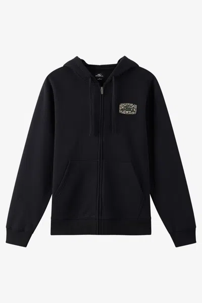 O'neill Men's Patched Classic Zip Hoodie In Black