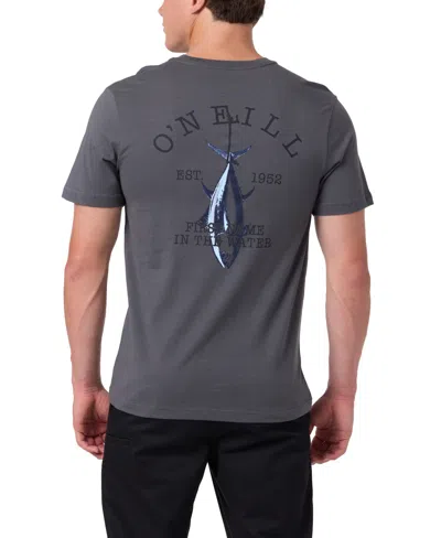 O'neill Men's Peaky Graphic Crewneck Classic-fit T-shirt In Dark Shadow