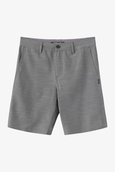 O'neill Men's Portola Slub Check 20" Hybrid Shorts In Gray