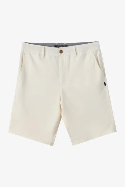 O'neill Men's Portola Slub Check 20" Hybrid Shorts In Neutral
