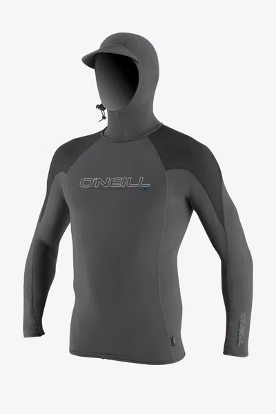 O'neill Men's Premium Skins O'zone Long Sleeves Rash Guard W/ Hood In Black