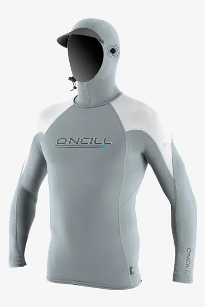 O'neill Men's Premium Skins O'zone Long Sleeves Rash Guard W/ Hood In Green
