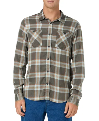 O'neill Men's Print Long-sleeve Flannel Shirt In Earth