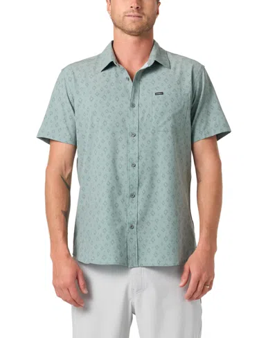 O'neill Men's Printed Short-sleeve Shirt In Blue