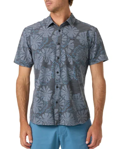 O'neill Men's Printed Short-sleeve Shirt In Gray
