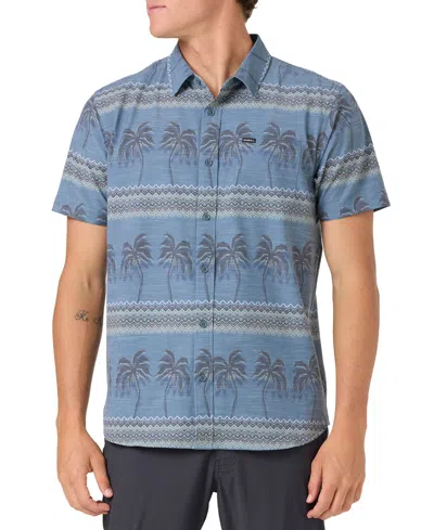 O'neill Men's Printed Short-sleeve Shirt In Midnight Navy