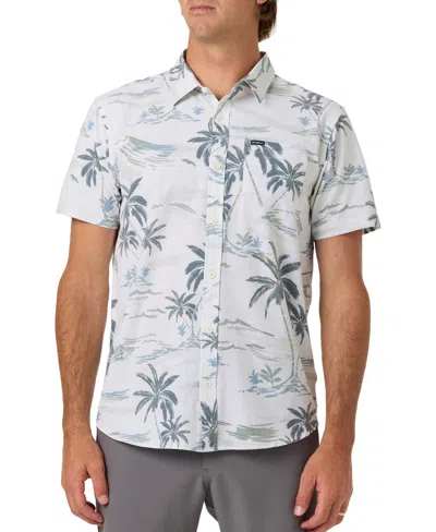 O'neill Men's Printed Short-sleeve Shirt In White