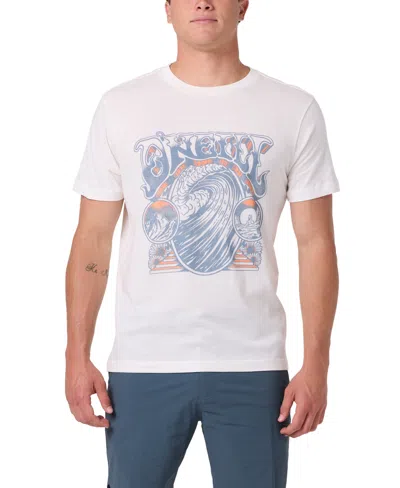 O'neill Men's Psychd Classic Graphic Crewneck Cotton T-shirt In Tofu